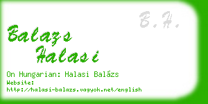 balazs halasi business card